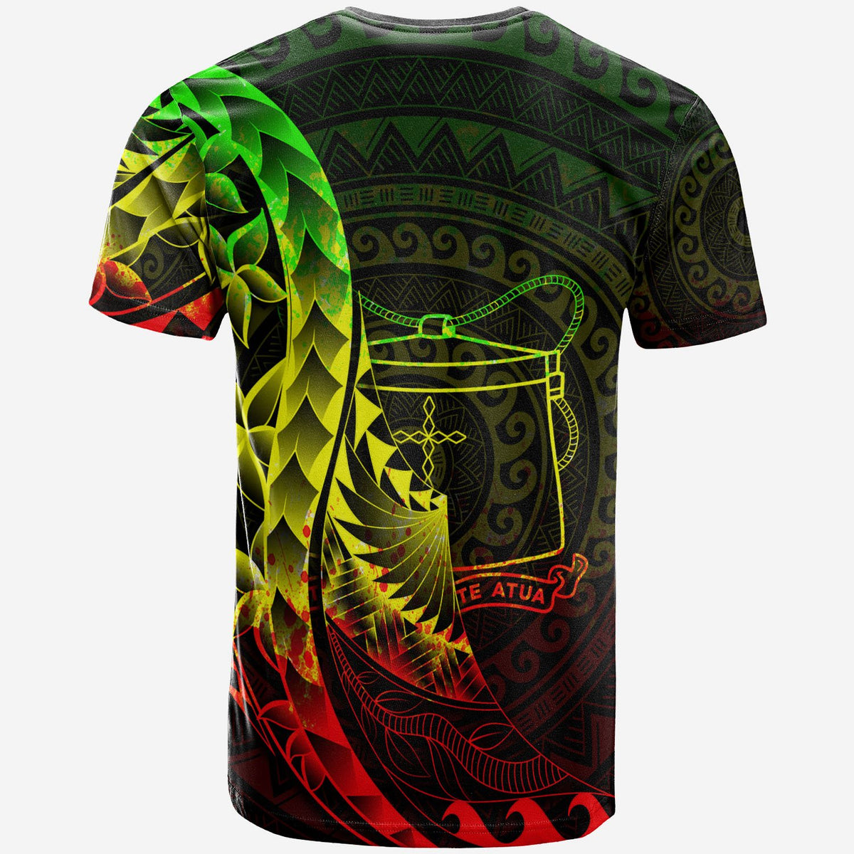 Tokelau T Shirt Custom Polynesian Pattern Style Reggae Color - Polynesian Pride