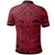 Samoa All Over Polo Shirt American Samoa Coat Of Arms (Red) - Polynesian Pride