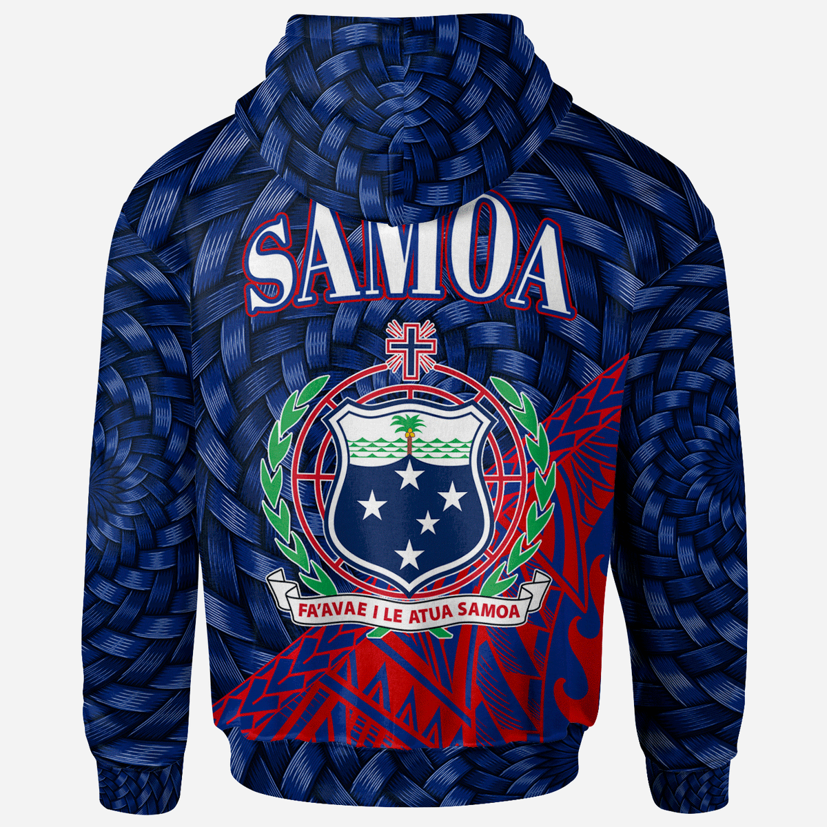 Samoa Hoodie Vaiusu Polynesian Patterns With Bamboo - Polynesian Pride