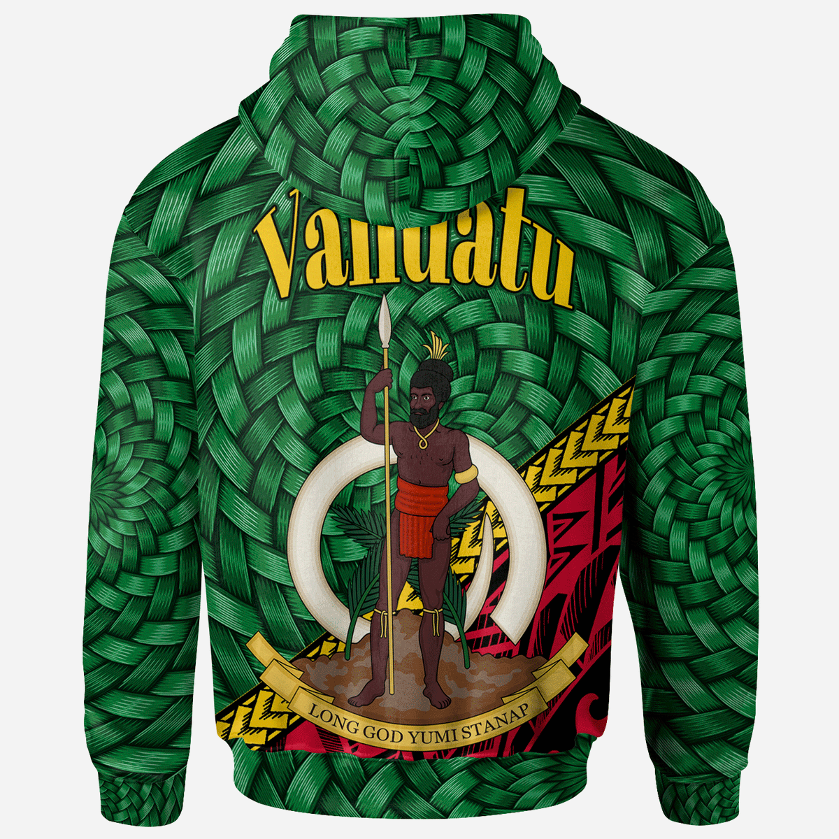 Vanuatu Hoodie Port Vila Polynesian Patterns With Bamboo - Polynesian Pride