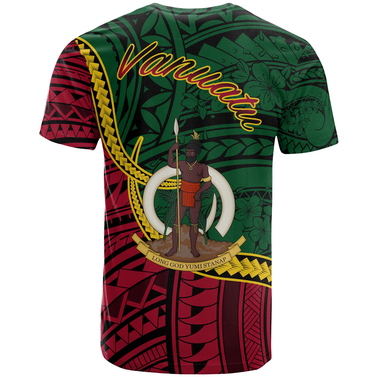 Vanuatu T Shirt Tafea Seal of Vanuatu Polynesian Patterns - Polynesian Pride