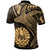 Tahiti Polo Shirt Humpback Whale and Coat of Arms Gold - Polynesian Pride