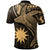 Nauru Polo Shirt Humpback Whale and Coat of Arms Gold - Polynesian Pride