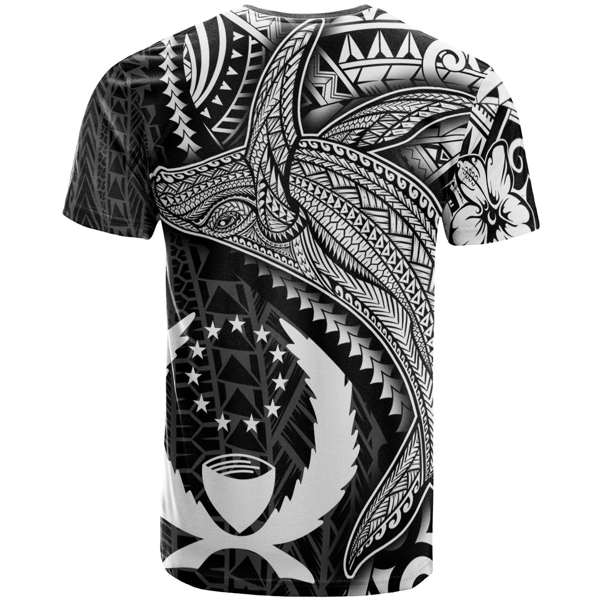 Pohnpei T Shirt Humpback Whale & Coat of Arms White - Polynesian Pride
