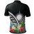 Marshall Islands Polo Shirt Marshall Islands Coat of Arms and Polynesian Tropical Flowers White - Polynesian Pride