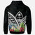 Guam Hoodie Guam Coat of Arms & Polynesian Tropical Flowers White - Polynesian Pride