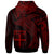 Fiji Hoodie Humpback Whale & Coat of Arms Red - Polynesian Pride