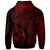 Tonga Zip up Hoodie Humpback Whale & Coat of Arms Red - Polynesian Pride