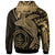 Palau Zip up Hoodie Humpback Whale & Coat of Arms Gold - Polynesian Pride