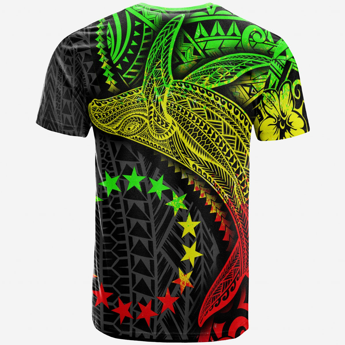 Cook Islands T Shirt Humpback Whale & Coat of Arms Reggae - Polynesian Pride