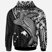 Papua New Guinea Hoodie Humpback Whale & Coat of Arms White - Polynesian Pride