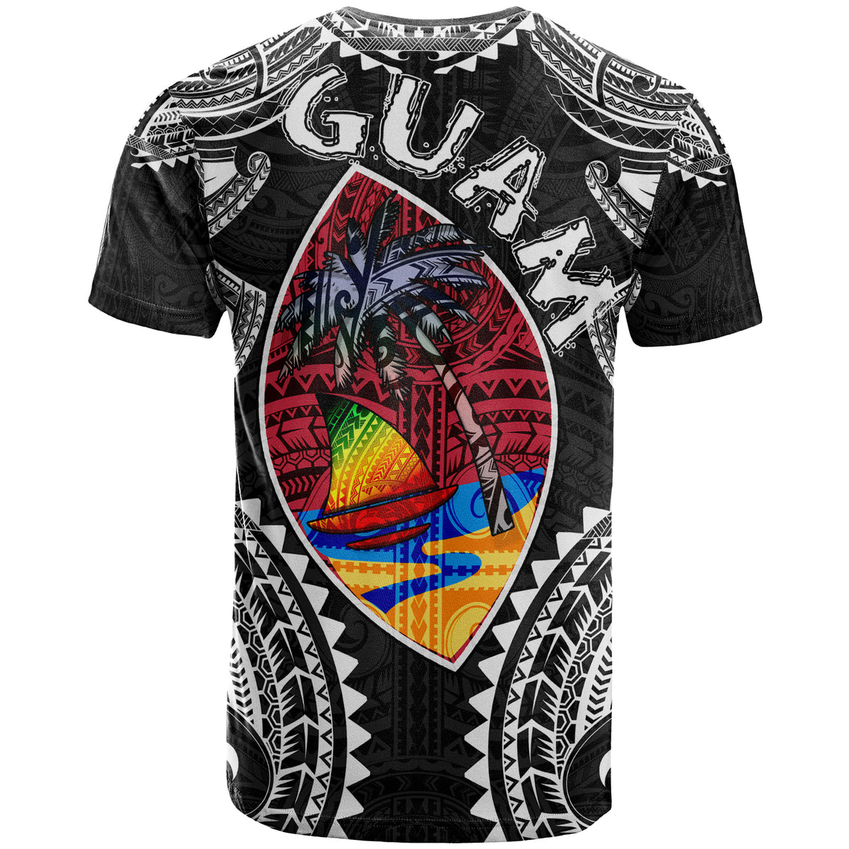 Guam T Shirt Custom Guam Independence Day Wish You A Very Happy Independence Day With Polynesian Patterns LT10 - Polynesian Pride