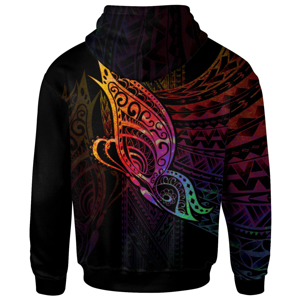 Chuuk State Zip Hoodie Butterfly Polynesian Style - Polynesian Pride