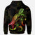 Federated States of Micronesia Polynesian Zip up Hoodie Turtle With Blooming Hibiscus Reggae - Polynesian Pride