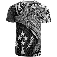 Kosrae T Shirt Humpback Whale & Coat of Arms White - Polynesian Pride