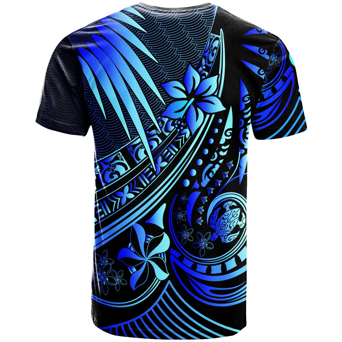 Kosrae T Shirt The Flow Of The Ocean Blue - Polynesian Pride