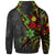 Vanuatu Zip up Hoodie Tribal Flower With Special Turtles - Polynesian Pride