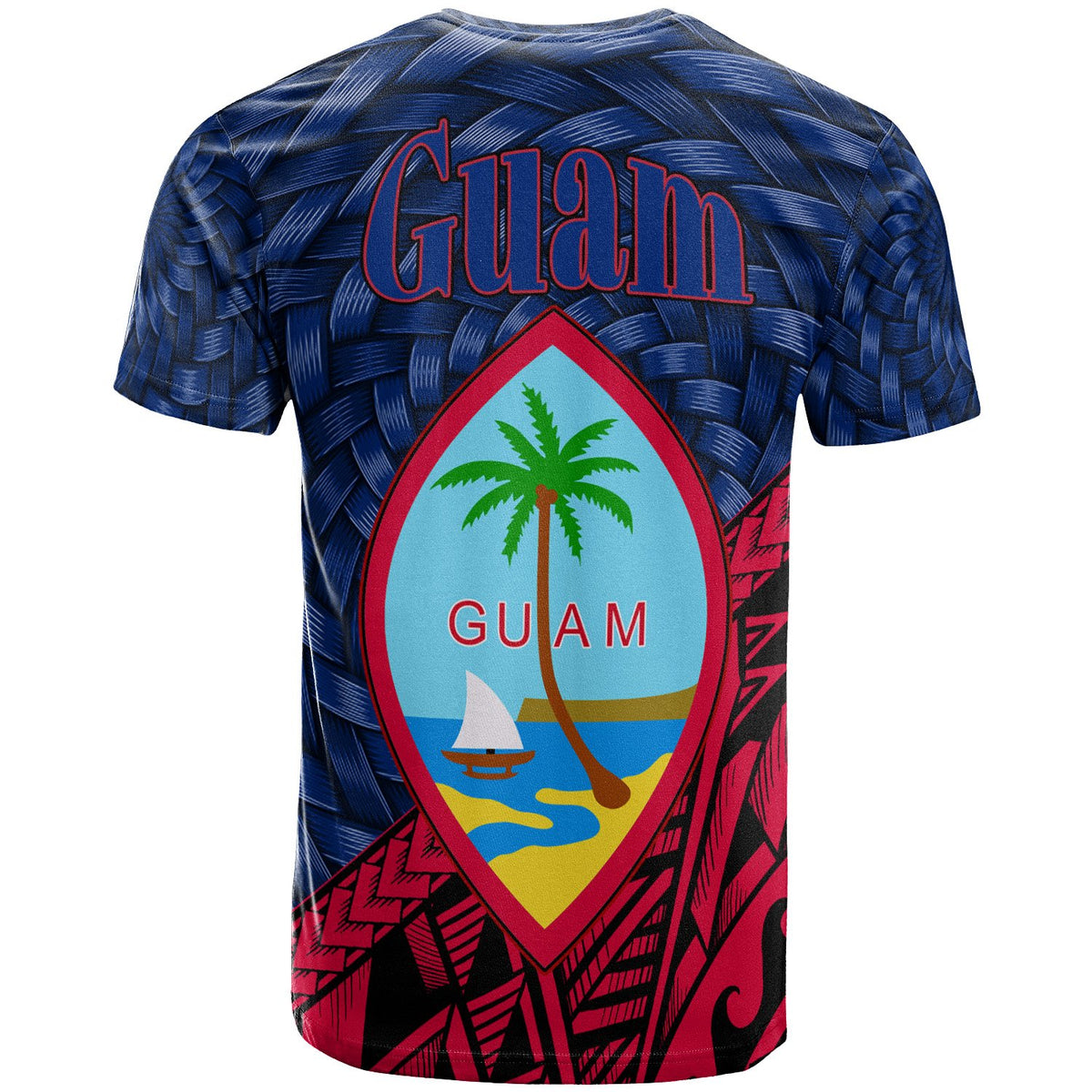 Guam T Shirt Tapa Patterns With Bamboo - Polynesian Pride