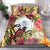 Palau Bedding Set - Flowers Tropical With Sea Animals Pink - Polynesian Pride