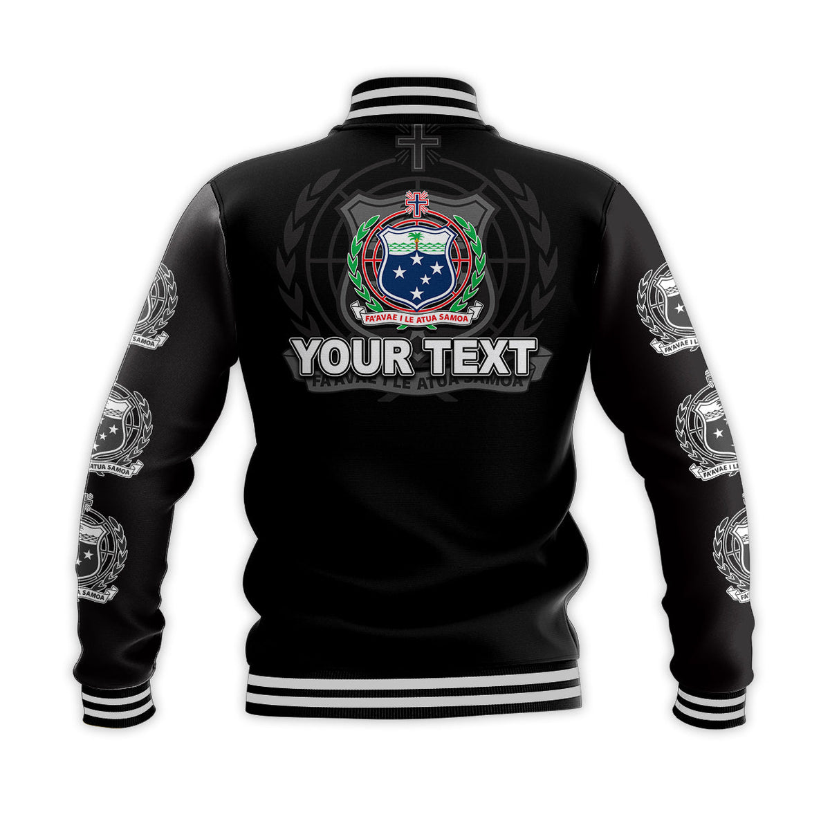 (Custom Personalised) Samoa Tribal Tattoo Coat Of ArmsBaseball Jacket No.4 LT6 - Polynesian Pride