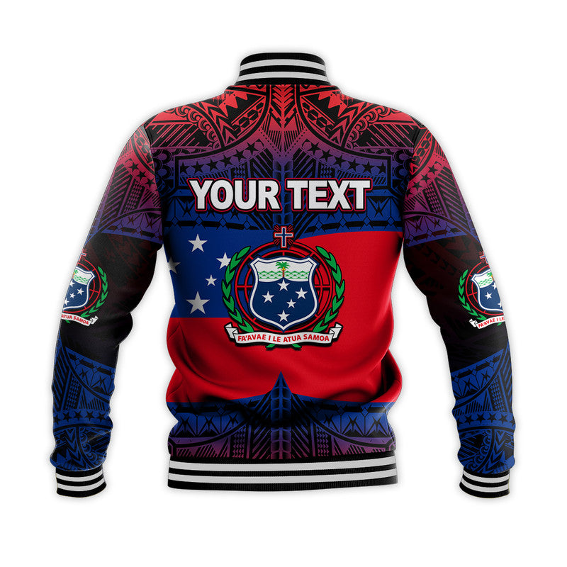 (Custom Personalised) Samoa Baseball Jacket Mix Flag LT6 - Polynesian Pride
