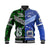 (Custom Personalised) Samoa And New Zealand Baseball Jacket Together - Green LT8 Unisex Green - Polynesian Pride