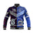 (Custom Personalised) Samoa And New Zealand Baseball Jacket Together - Purple LT8 Unisex Purple - Polynesian Pride