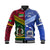 Samoa And Vanuatu Baseball Jacket Together LT8 Unisex Blue - Polynesian Pride