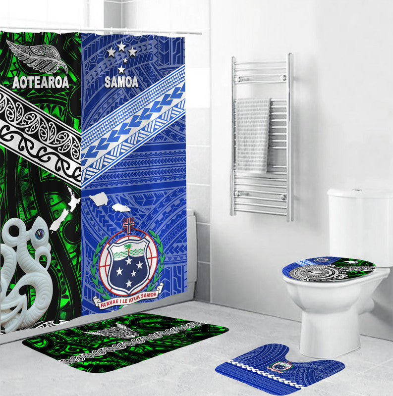 New Zealand And Samoa Bathroom Set Together - Green LT8 Green - Polynesian Pride