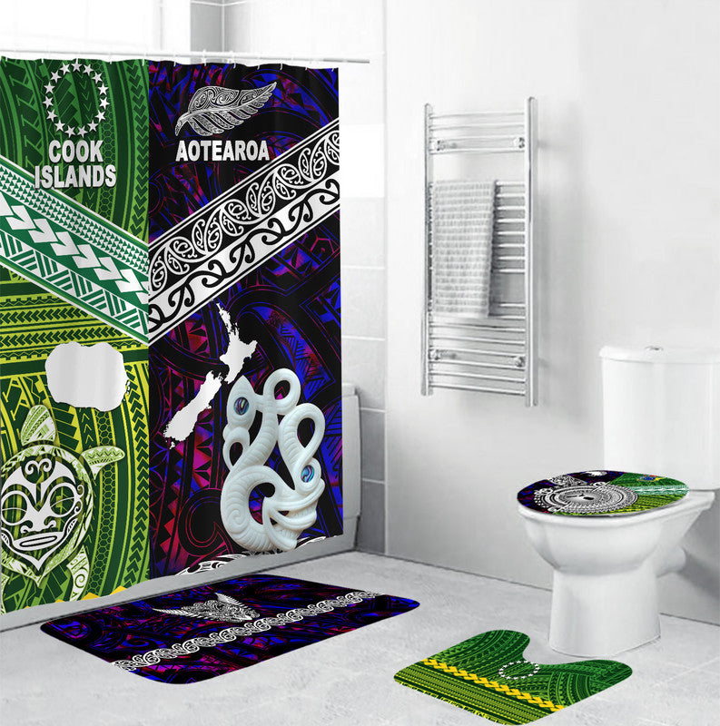 New Zealand And Cook Islands Bathroom Set Together - Purple LT8 Purple - Polynesian Pride