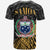 Samoa T Shirt Gold Polynesian Patterns With Bamboo - Polynesian Pride