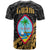 Guam T Shirt Custom Gold Tapa Patterns With Bamboo - Polynesian Pride