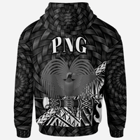 Papua New Guinea Hoodie Custom White Polynesian Patterns With Bamboo - Polynesian Pride