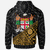 Fiji Hoodie Custom Gold Tapa Patterns With Bamboo - Polynesian Pride