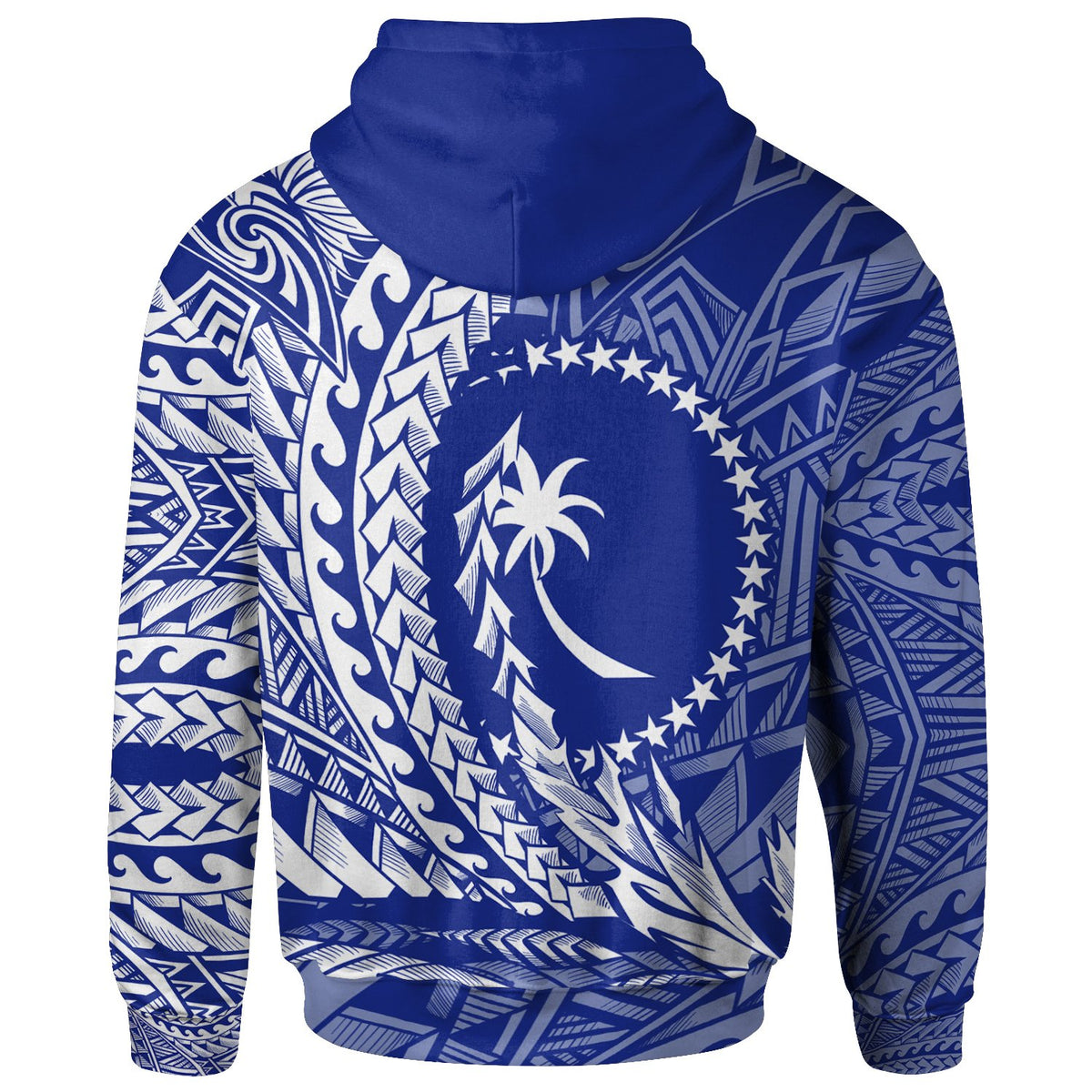 Chuuk State Zip Hoodie Custom Wings Style Flag Color - Polynesian Pride