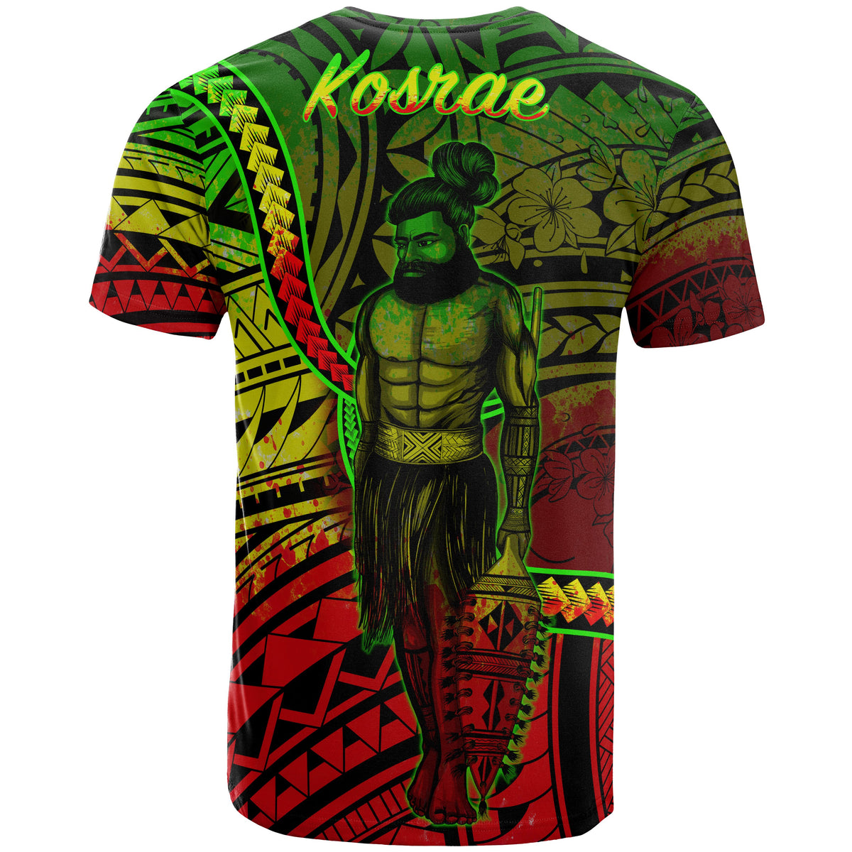 Kosrae State T Shirt Seal Of Kosrae State Polynesian Reggae Patterns - Polynesian Pride