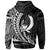 Pohnpei State Zip Hoodie White Custom Wings Style - Polynesian Pride