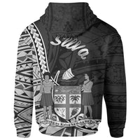 Fiji Hoodie Suva Seal of Fiji Polynesian Patterns - Polynesian Pride