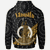 Vanuatu Zip Hoodie Gold Polynesian Patterns With Bamboo - Polynesian Pride