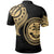 Federated States of Micronesia Polo Shirt Federated States of Micronesia Tatau Gold Patterns With Coat Of Arms - Polynesian Pride