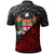 Fiji Polo Shirt Red Tapa Patterns With Bamboo - Polynesian Pride