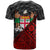 Fiji T Shirt Red Tapa Patterns With Bamboo - Polynesian Pride