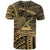 American Samoa T Shirt Nuuuli Polynesian Gold Patterns - Polynesian Pride