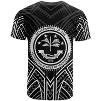 Federated States of Micronesia T Shirt FSM Seal Tribal Black Color Patterns - Polynesian Pride
