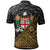 Fiji Polo Shirt Gold Tapa Patterns With Bamboo - Polynesian Pride