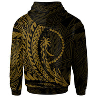 Chuuk State Hoodie Gold Custom Wings Style - Polynesian Pride