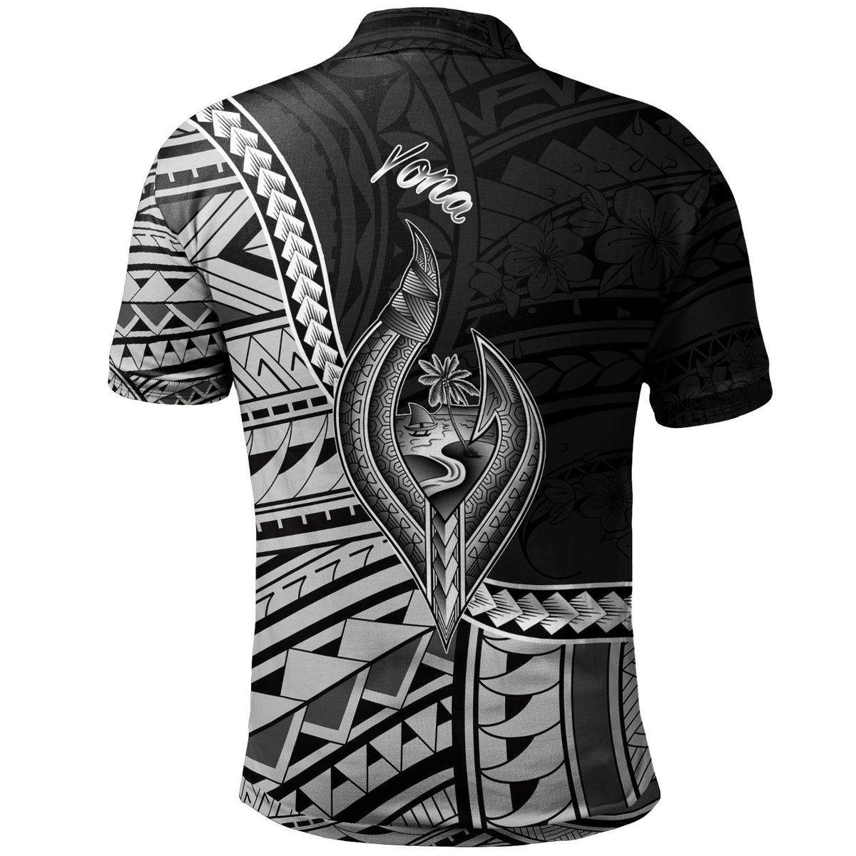 Guam Polo Shirt Yona Seal Of Guam Polynesian Patterns - Polynesian Pride