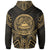 American Samoa Zip Hoodie American Samoa Seal Gold Tribal Patterns - Polynesian Pride