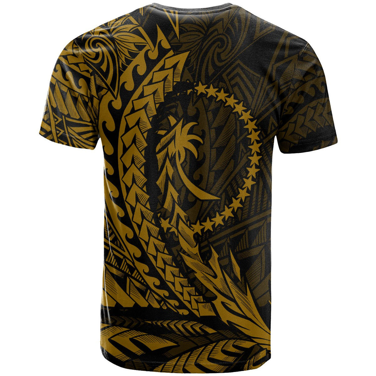 Chuuk State T Shirt Gold Wings Style - Polynesian Pride