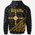 Rotuma Zip Hoodie Custom Gold Tapa Patterns With Bamboo - Polynesian Pride